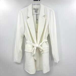 NWT Rachel Zoe White Belted Blazer Women's Medium
